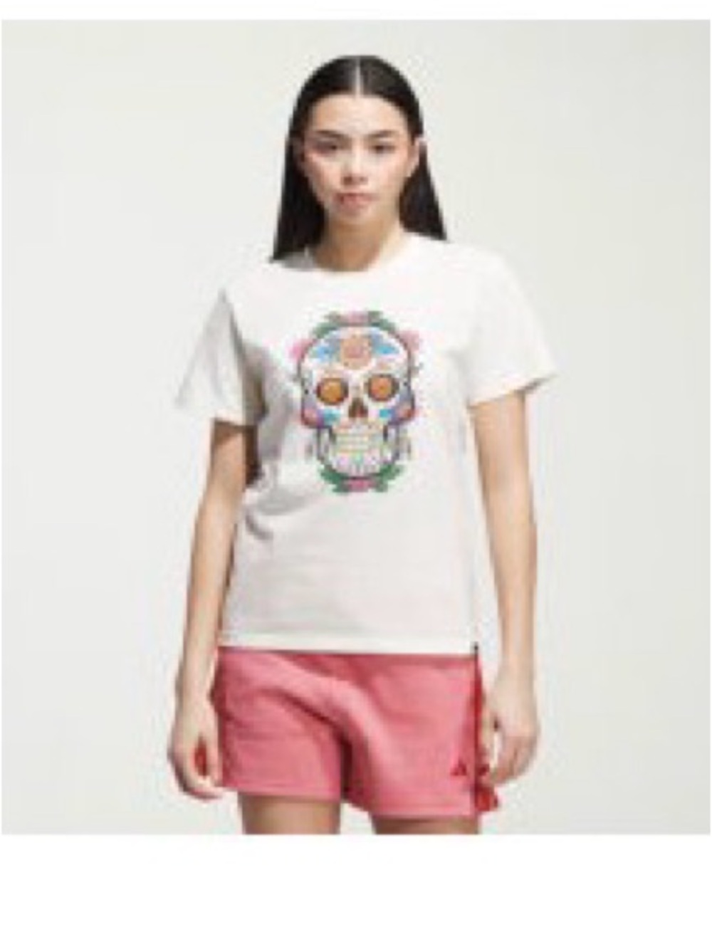 Adidas Small Sugar Skull white T-shirt NWT